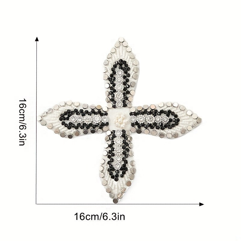 Artificial Diamond Chunky Bead Sewing Patch