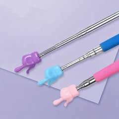 1pc Retractable Teacher Pointer Stainless Steel Telescopic Hand Pointer