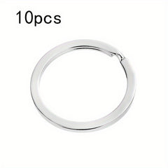 10pcs Round Key Chain Keyring Metal Key Ring Key Organizer