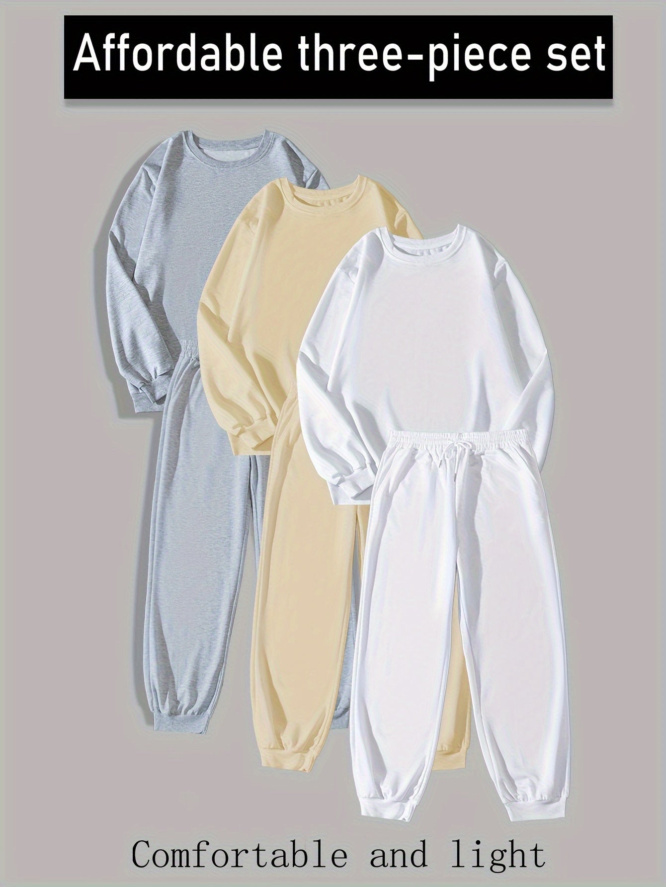 Men's Casual Sweatshirt & Sweatpants Set for Autumn