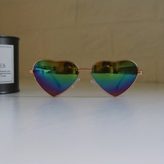 Girls Heart Shape Colorful Lens Sunglasses for Kids