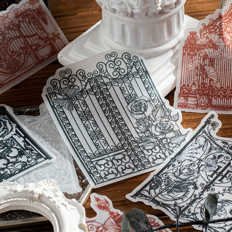 Gothic Castle Series Stickers - European Classical Door & Window Decoration