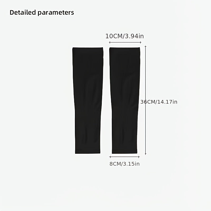 Long Solid Breathable Sleeves with Finger Holes for Sports