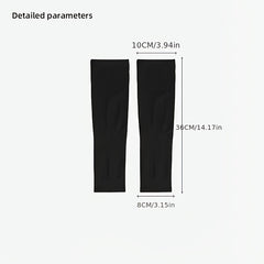 Long Solid Breathable Sleeves with Finger Holes for Sports