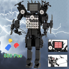 Toilet TV Man Building Blocks Fun Gift