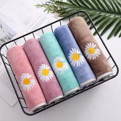 3pcs Quick Drying Towel Embroidered Pattern