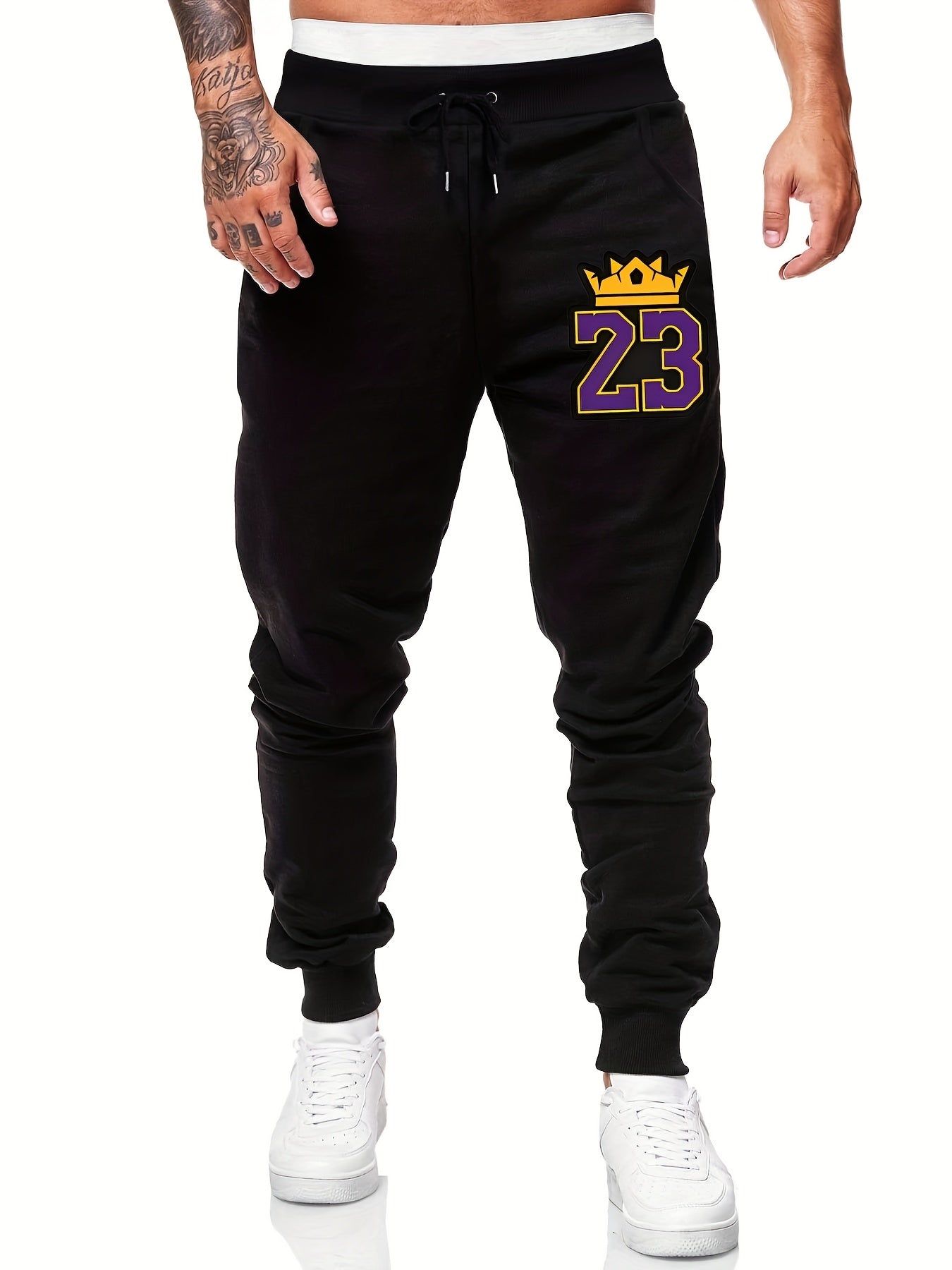 Number 23 Pattern Print Men's Sweatpants Casual Jogger Pants