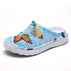 Women's Butterfly Printed Clogs Non Slip Slide Shoes Casual Outdoor Clogs