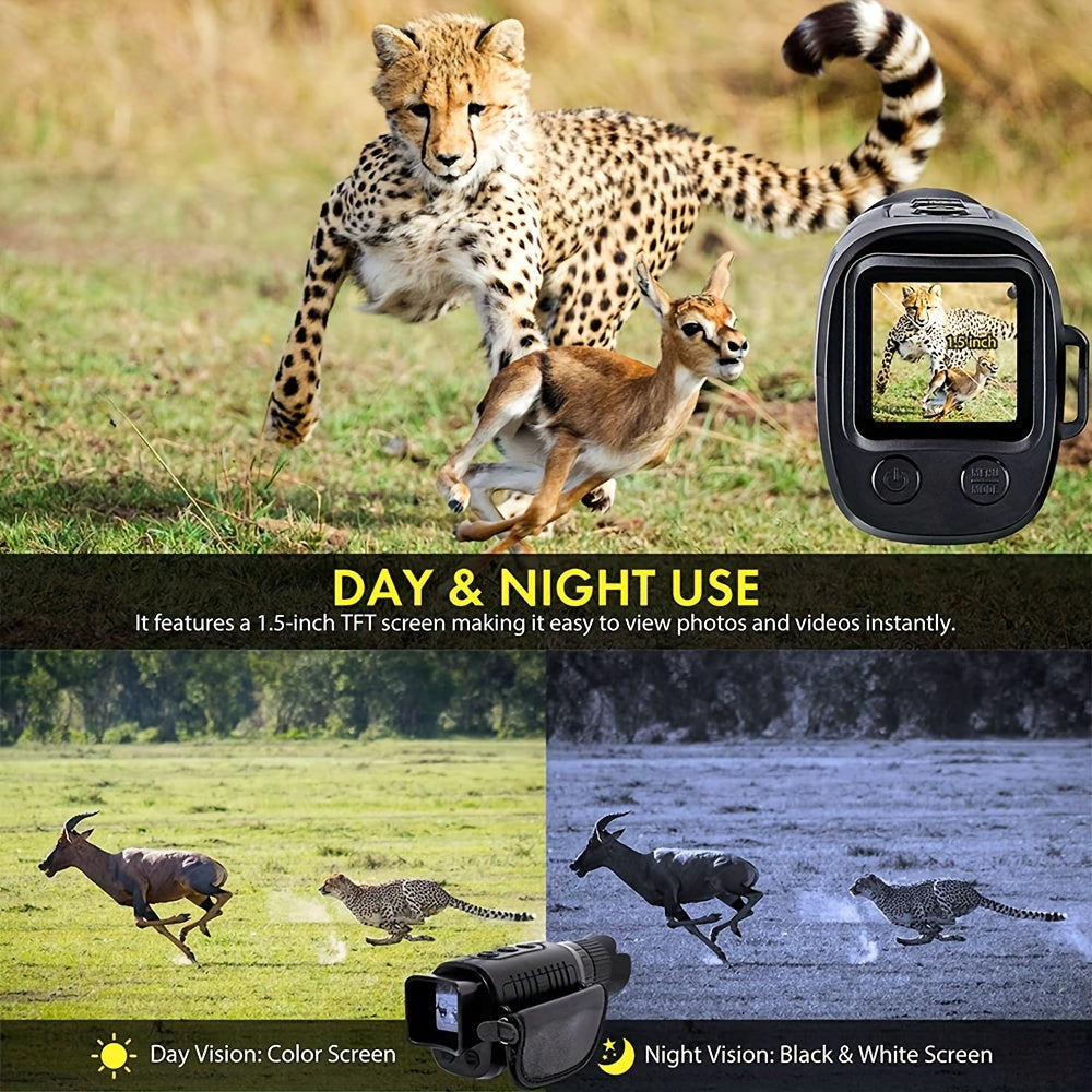 1080p Night Vision Monocular, 7-Speed Infrared, CMOS Star Sensor, Rechargeable