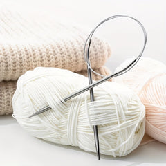 3pk Stainless Steel Circular Needles Sweater Knitting Set