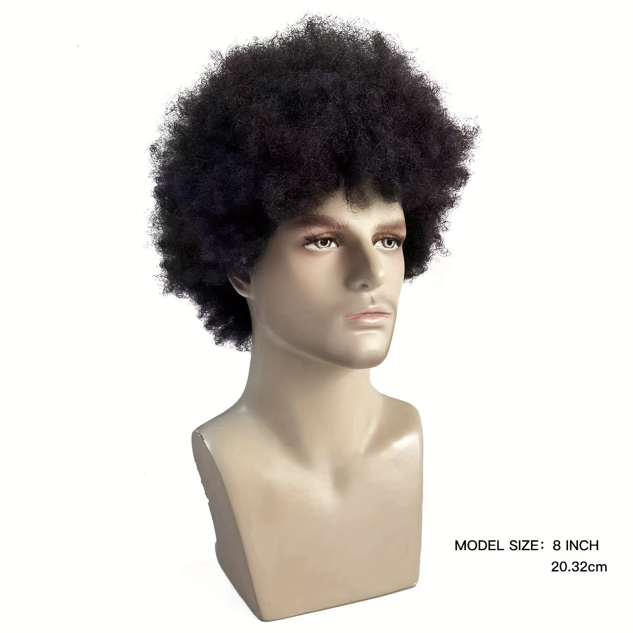 Short Afro Curly Men Wig 70s Party Hair