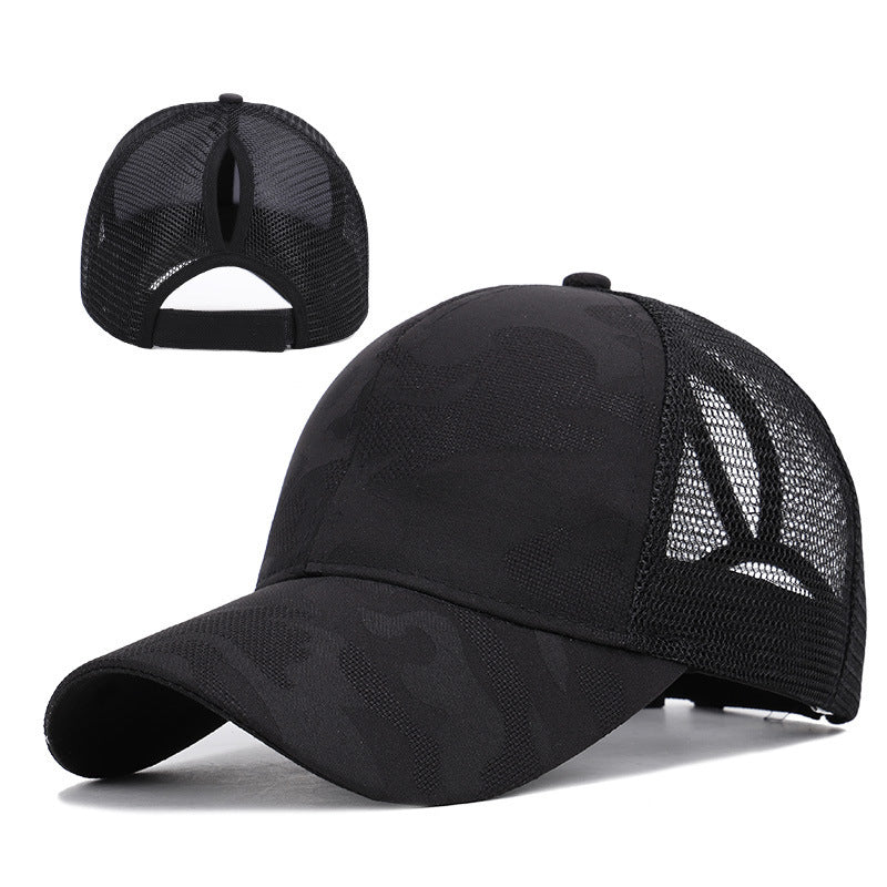 Kids Mesh Sunshade Ponytail Baseball Cap