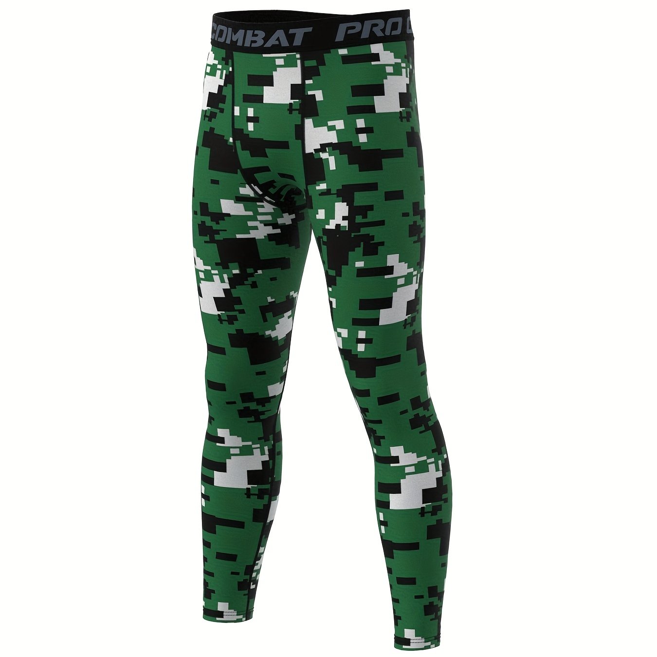 Men's Camouflage Pattern Bottom Leggings Quick Drying Sports Compression Pants