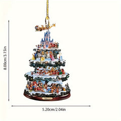 Flat 2D Acrylic Christmas Tree Pendant - Holiday Wishes & Festive Atmosphere