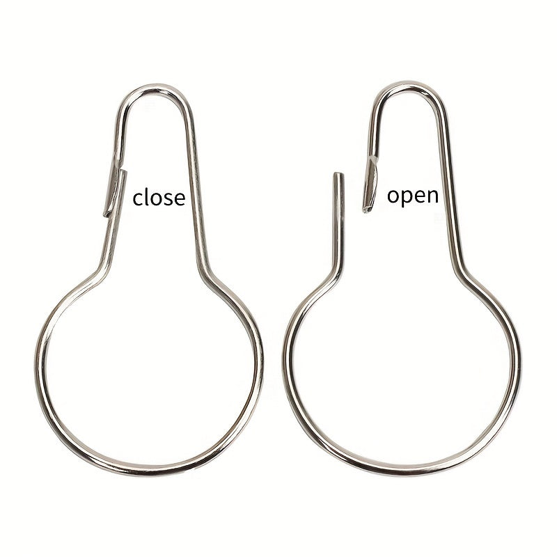 20PCS Metal Shower Curtain Rings Reusable Hangers