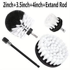 4 Piece Drill Brush Attachment Set Power Scrubber Cleaning Kit