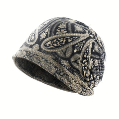 Boho Paisley Print Slouchy Beanie Hats Lightweight Chemo Cap