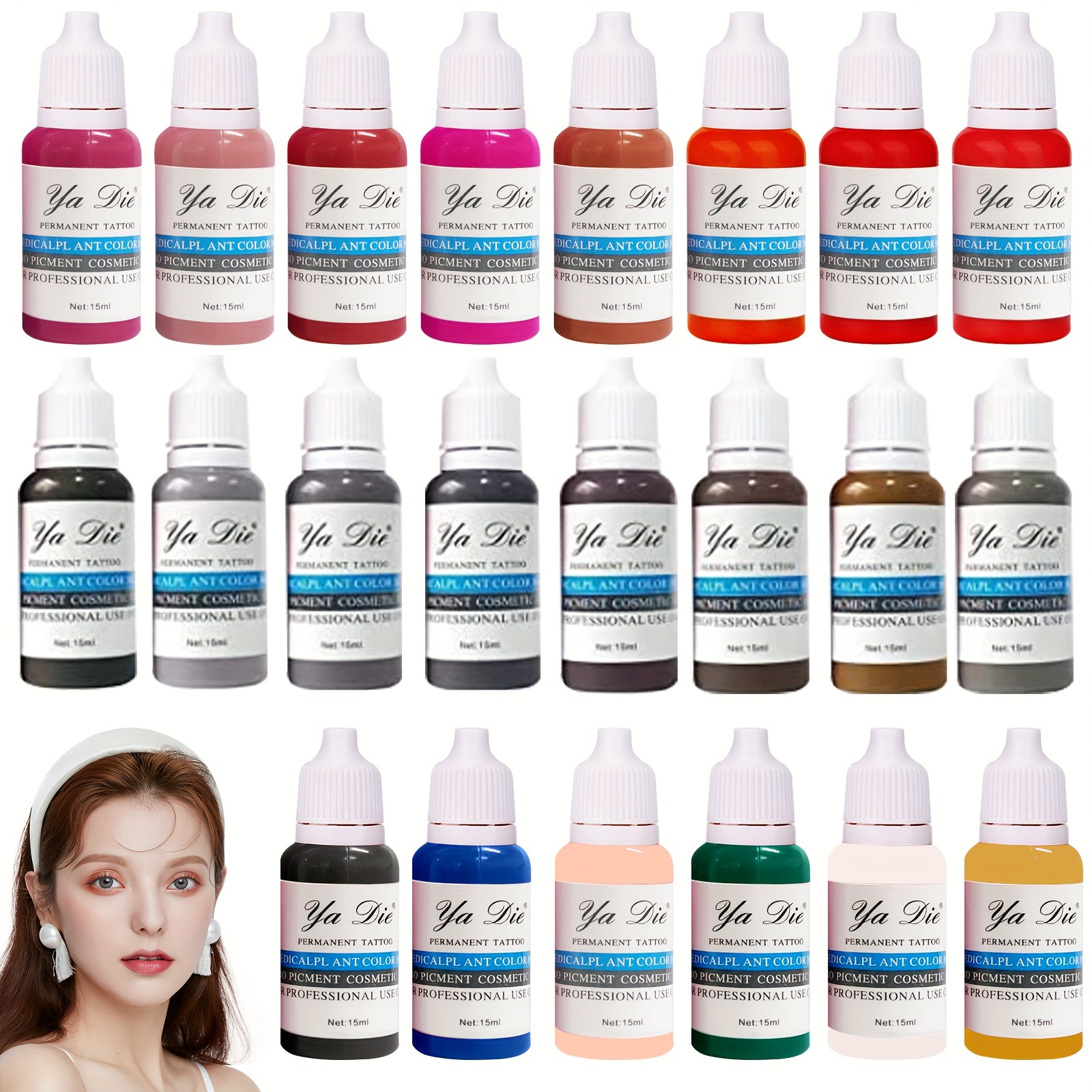 Permanent Makeup Tattoo Ink Pigment Set