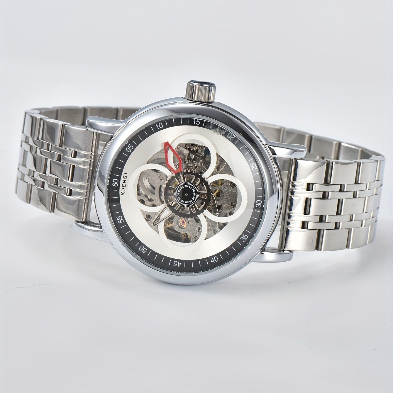 Teenager s Watch Men s Butterfly Double Button Steel Automatic Mechanical Watch