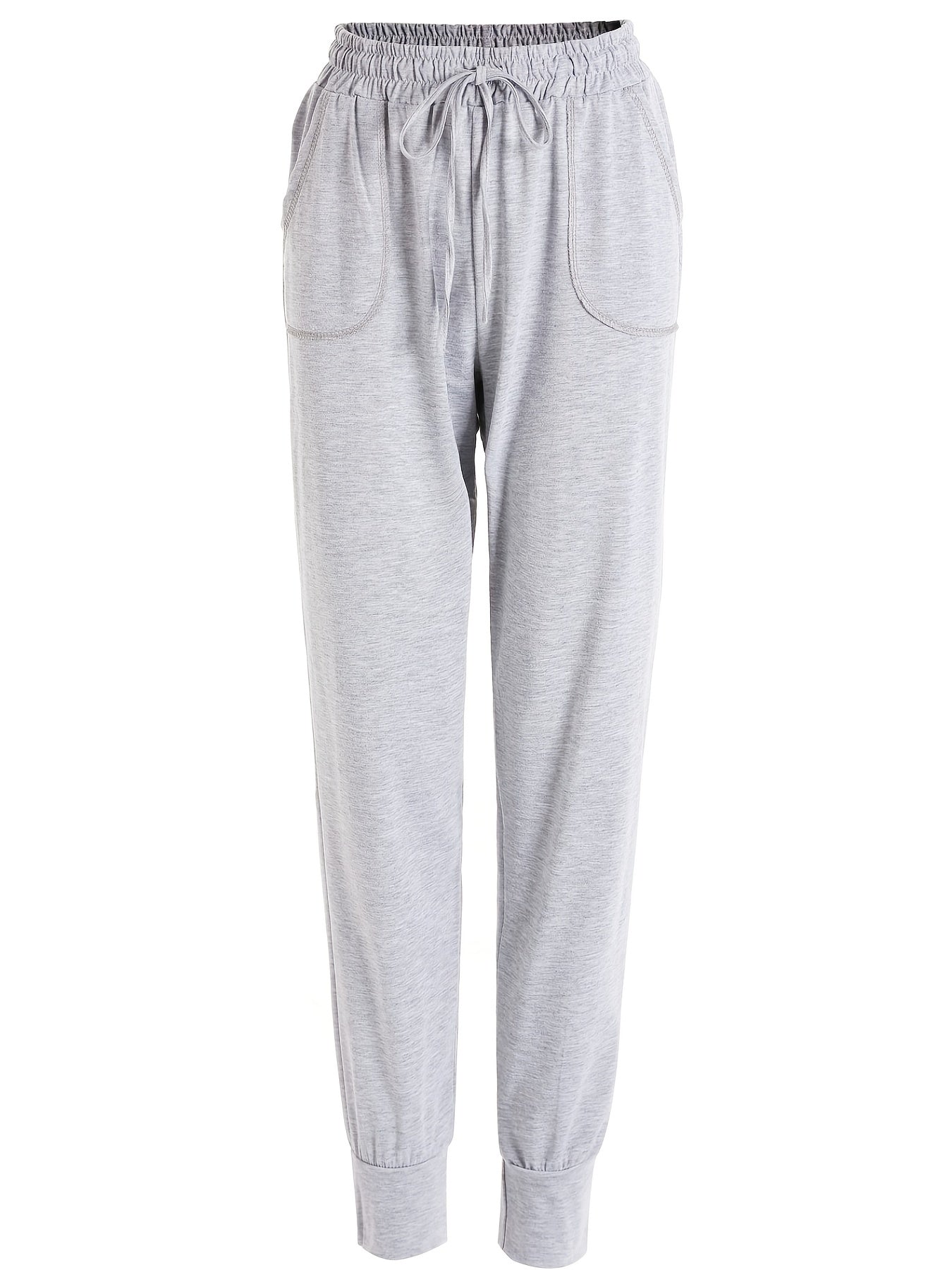 Elastic Waist Jogger Pants Tie Front Casual Spring & Fall Women's Clothing