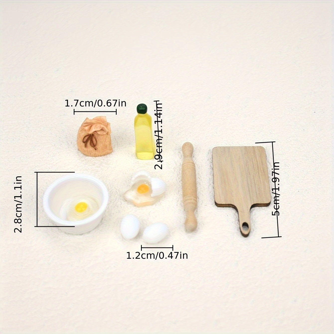 Baking Scene Figurine Mini Egg Dollhouse Accessories
