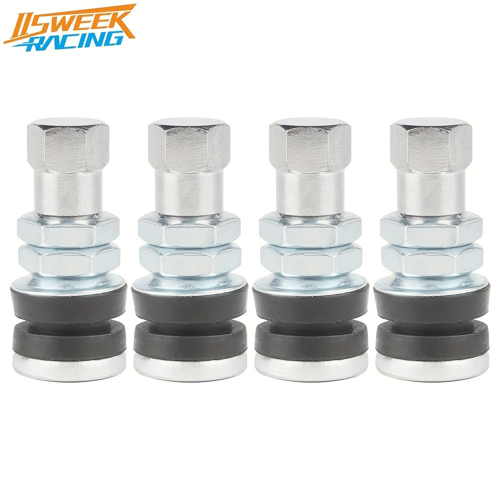 4pcs TR161 Tubeless Tire Valve Short Stems Metal Snap in Tire Valve Stems