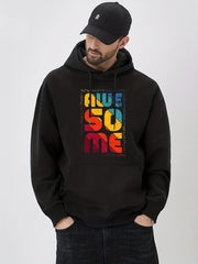 Men's Graphic Pullover Hoodie with Kangaroo Pocket
