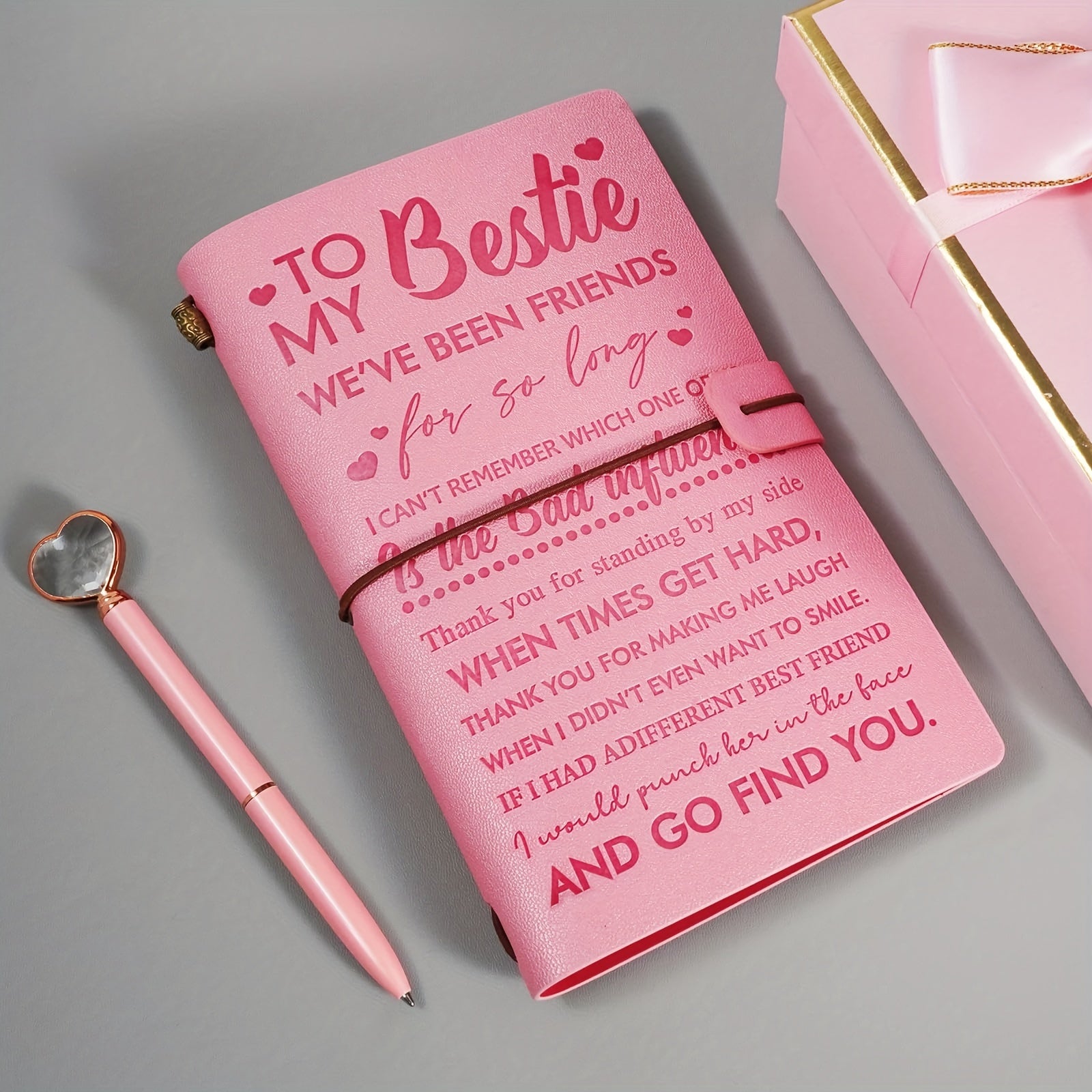 Pink Travel Guide Notebook for Friends and Sisters