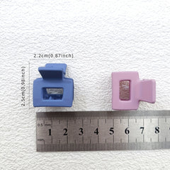 8pcs Small Solid Hair Claw Rectangle Hair Claw for Women Girls
