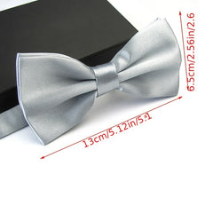 Formal Men's Adjustable Necktie Pure Wedding Bow Tie Monochrome Bow Tie