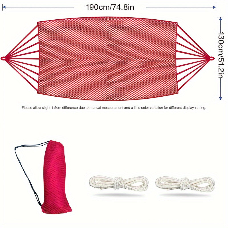 Portable Nylon Hammock for Camping with Rope Storage Bag