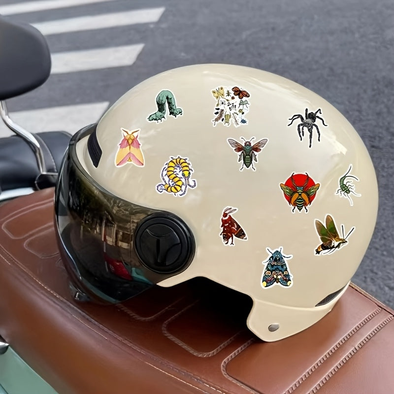 54pcs Insect Waterproof Stickers for Mobile Phone Laptop Guitar Helmet