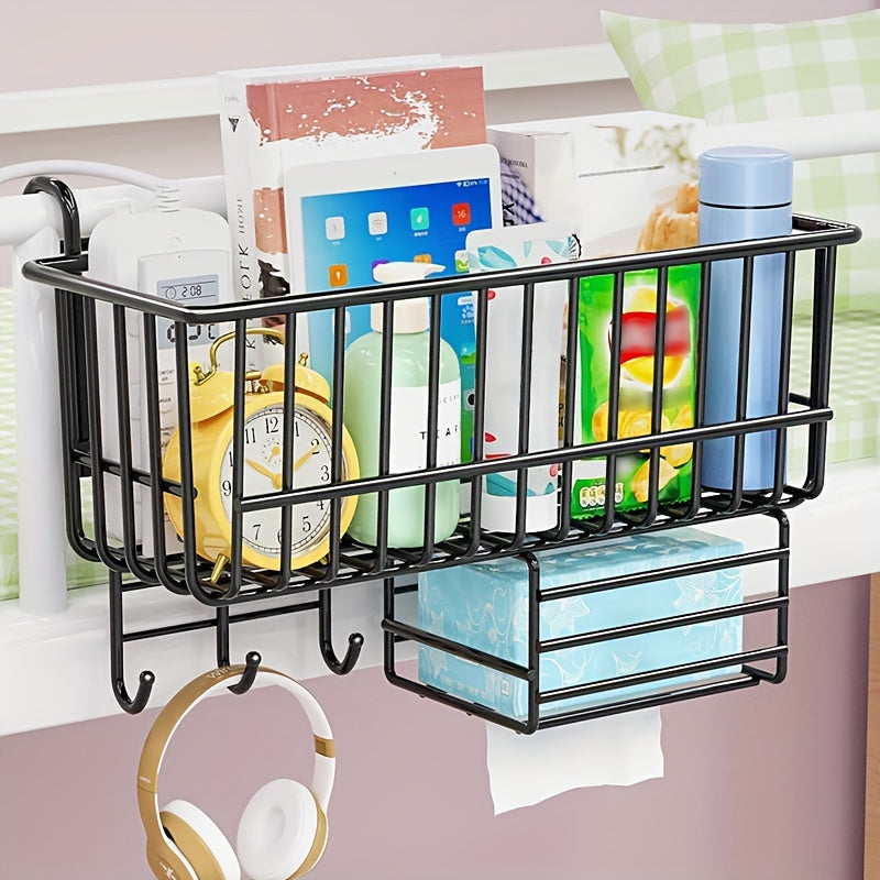 Bedside Storage Rack Hanging Basket Dorm Room Organizer