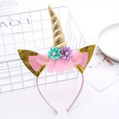 Unicorn Hair Hoop Cartoon Headdress for Kids