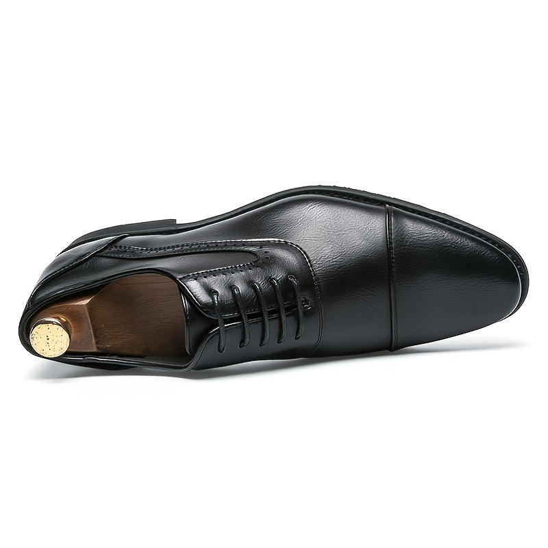 Men's Cap Toe Oxfords Lace Up Formal Shoes