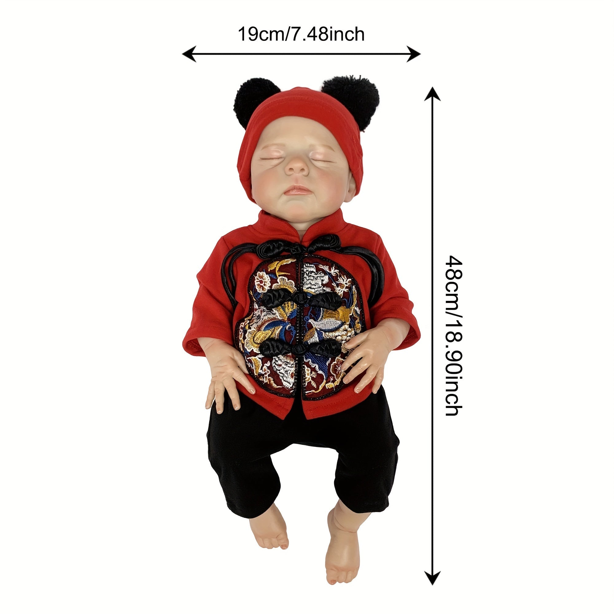 48cm Young Girl Reborn Doll Waterproof Soft Vinyl 3D Hand Painted