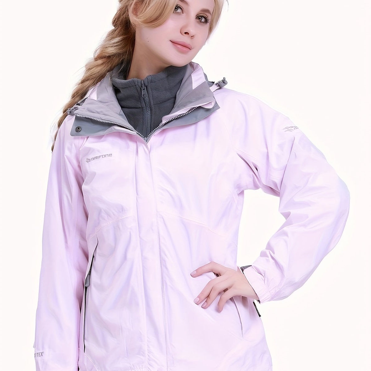 Women's 3-in-1 Ski Jacket Hooded Windproof Waterproof Coat