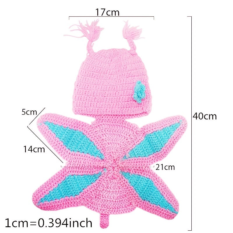Hand-Knitted Butterfly Princess Costume for Infant Newborn Photography Props