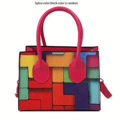 Casual Faux Leather Square Crossbody Bag for Women