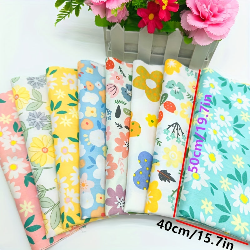 8pcs Yellow Cotton High Bed Sheet Fabric Doll Clothes DIY