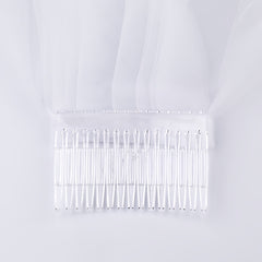 Double Layer Lace Bridal Wedding Veil with Hair Comb