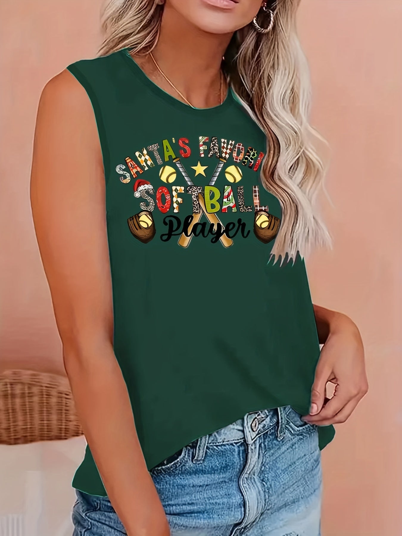  Graphic Print Tank Top
