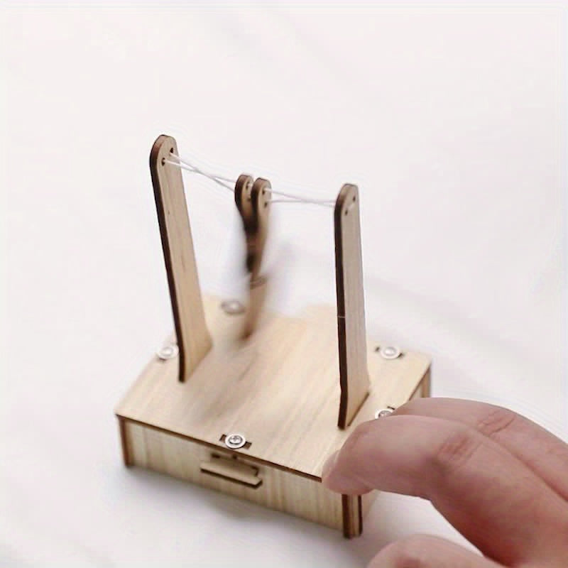 Wooden Monkey Flip Single Pole DIY Assembly Toy Kit