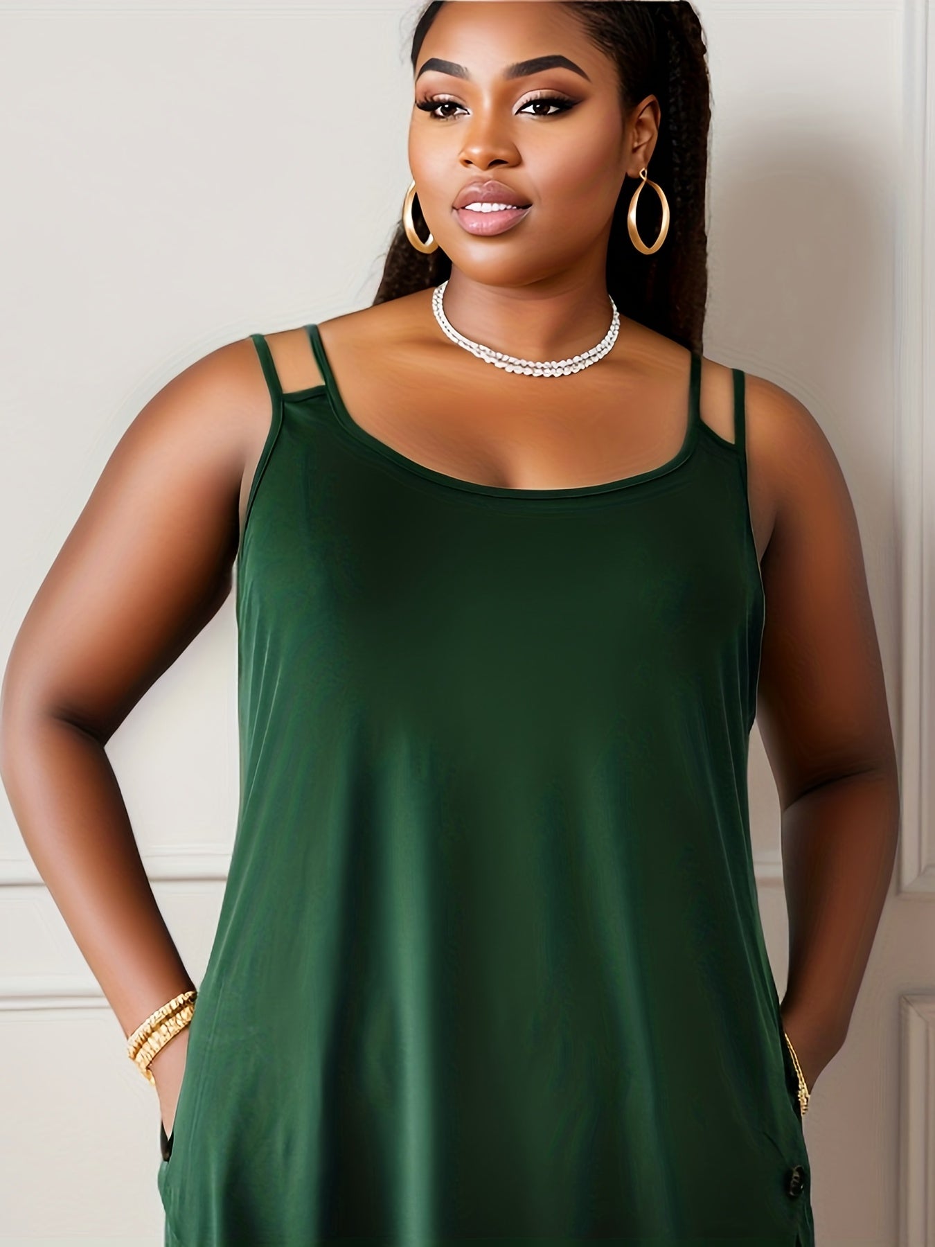  Solid Round Neck Tank Top
