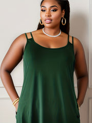  Solid Round Neck Tank Top