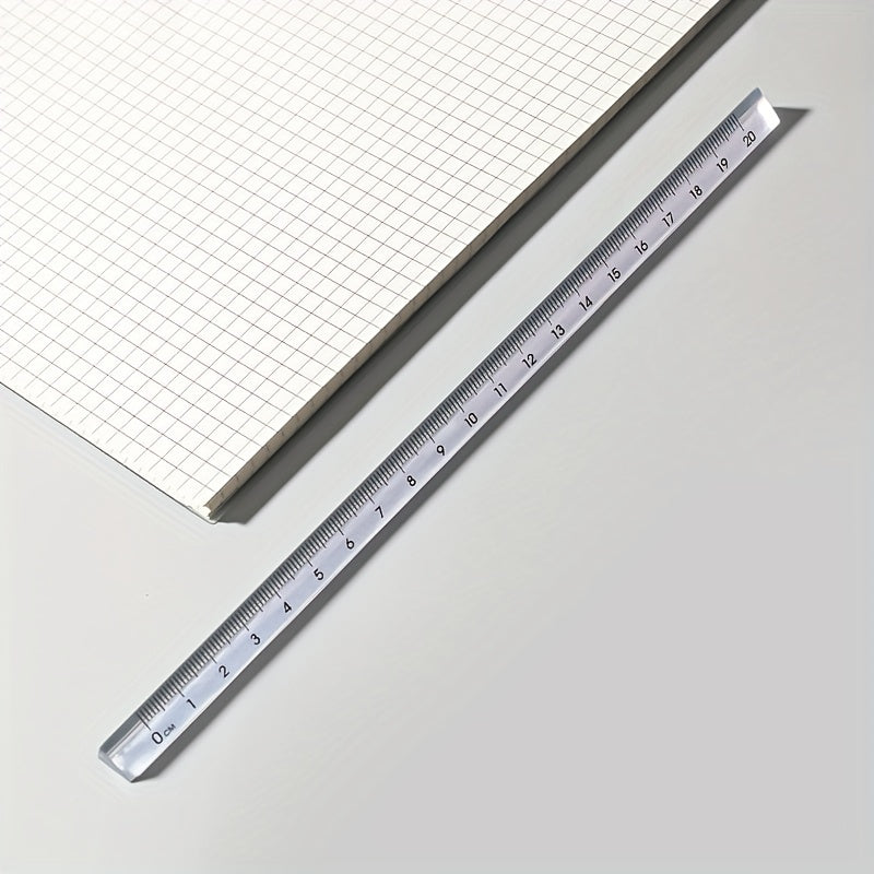 Three Prism Ruler Student Drawing Measuring Ruler Exam Office