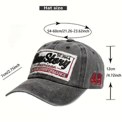 Stary Embroidery Baseball Cap Washed Distressed Patch Summer Sports Hat