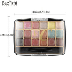 18 Eyeshadow Palette Matte Shimmer Metallic Textures Long Lasting