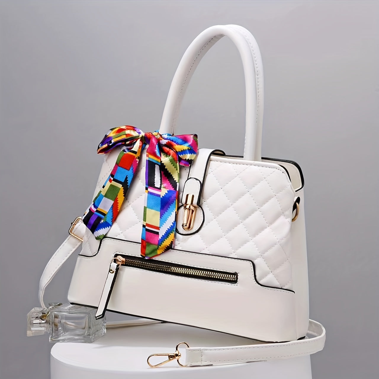 Vintage Quilted Handbag & Shoulder Purse Crossbody Bag