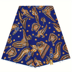 5.49m African Ethnic Batik Printed Fabric Double sided Geometric Print